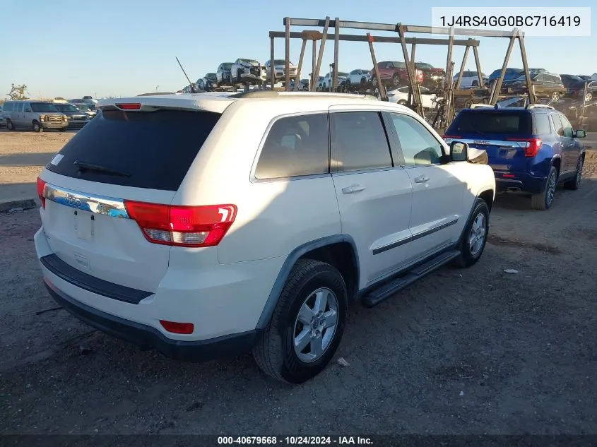 1J4RS4GG0BC716419 2011 Jeep Grand Cherokee Laredo