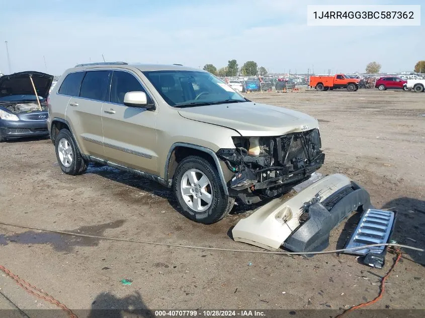 2011 Jeep Grand Cherokee Laredo VIN: 1J4RR4GG3BC587362 Lot: 40707799