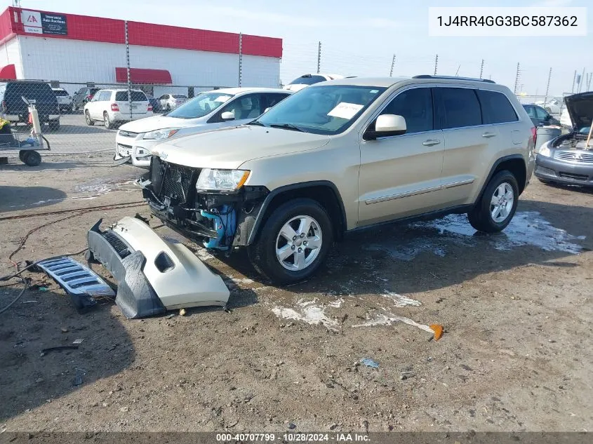 2011 Jeep Grand Cherokee Laredo VIN: 1J4RR4GG3BC587362 Lot: 40707799