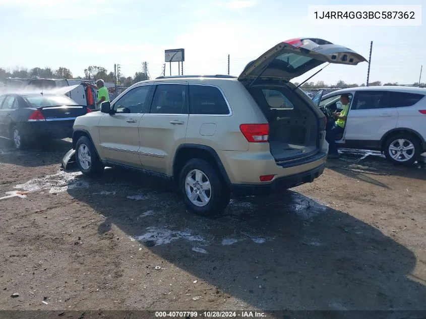 2011 Jeep Grand Cherokee Laredo VIN: 1J4RR4GG3BC587362 Lot: 40707799