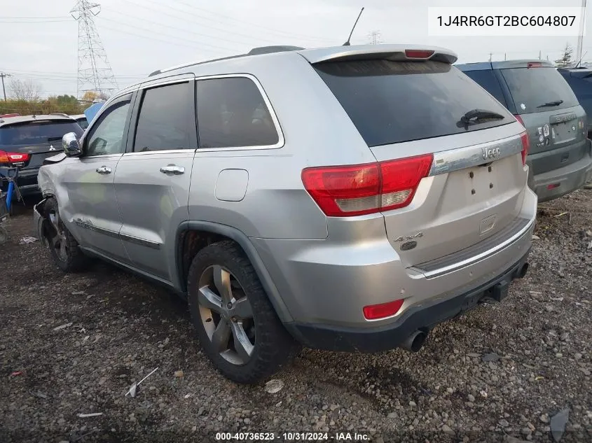 2011 Jeep Grand Cherokee Overland VIN: 1J4RR6GT2BC604807 Lot: 40736523