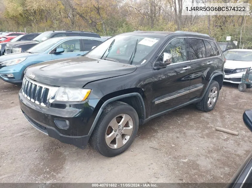 2011 Jeep Grand Cherokee Limited VIN: 1J4RR5GG6BC574322 Lot: 40751682