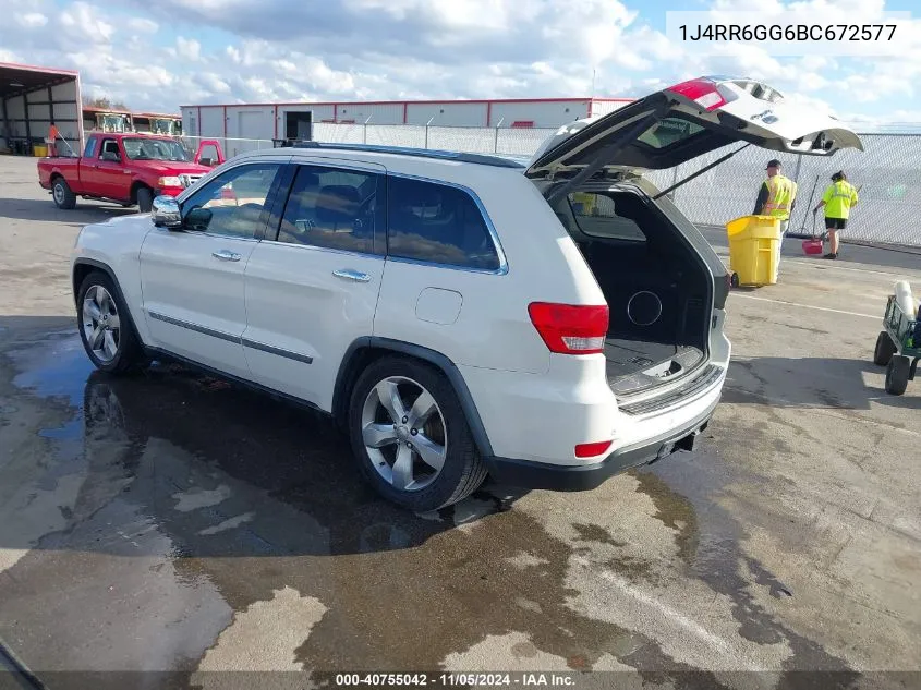 2011 Jeep Grand Cherokee Overland VIN: 1J4RR6GG6BC672577 Lot: 40755042