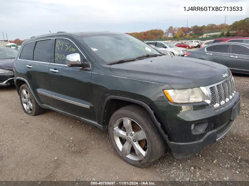 2011 Jeep Grand Cherokee Overland VIN: 1J4RR6GTXBC713533 Lot: 40759697