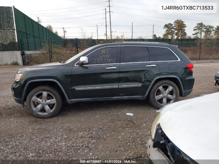 2011 Jeep Grand Cherokee Overland VIN: 1J4RR6GTXBC713533 Lot: 40759697