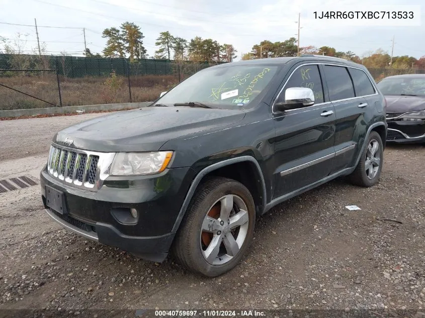 2011 Jeep Grand Cherokee Overland VIN: 1J4RR6GTXBC713533 Lot: 40759697