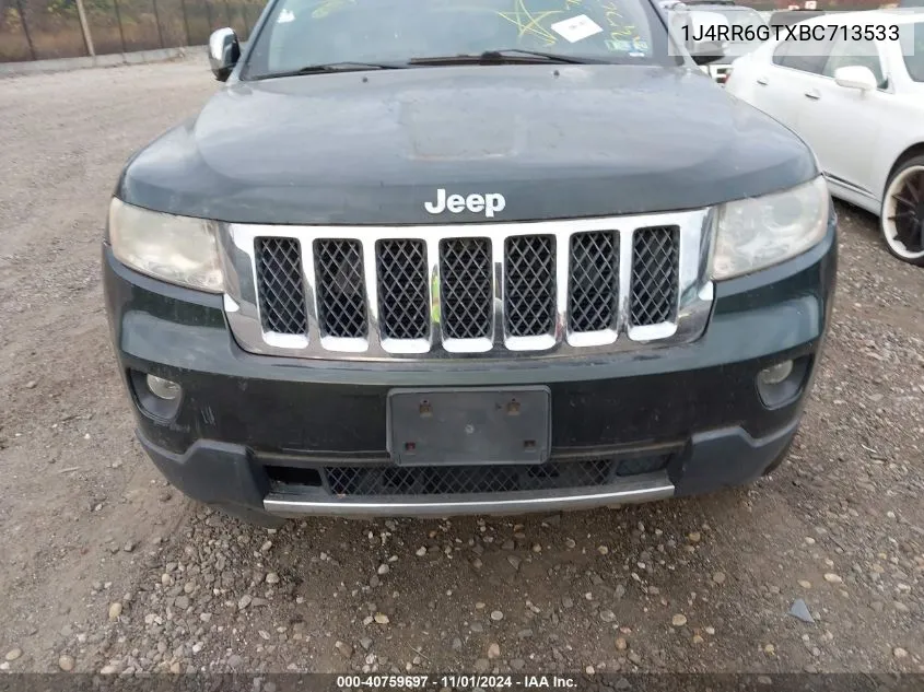 2011 Jeep Grand Cherokee Overland VIN: 1J4RR6GTXBC713533 Lot: 40759697