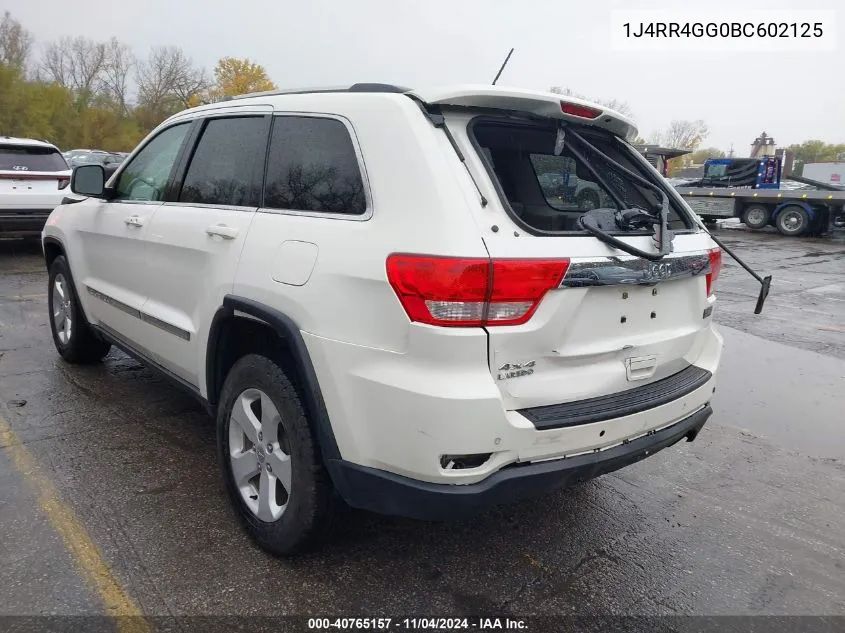 2011 Jeep Grand Cherokee Laredo VIN: 1J4RR4GG0BC602125 Lot: 40765157