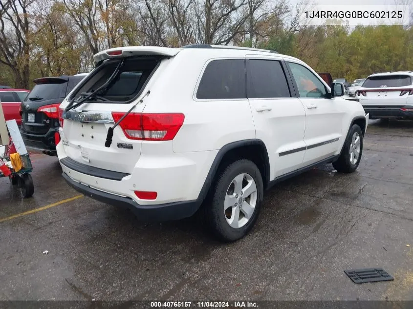 2011 Jeep Grand Cherokee Laredo VIN: 1J4RR4GG0BC602125 Lot: 40765157