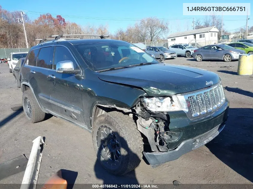 2011 Jeep Grand Cherokee Overland VIN: 1J4RR6GT3BC666751 Lot: 40766842