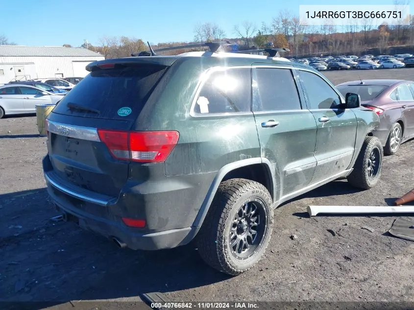 2011 Jeep Grand Cherokee Overland VIN: 1J4RR6GT3BC666751 Lot: 40766842