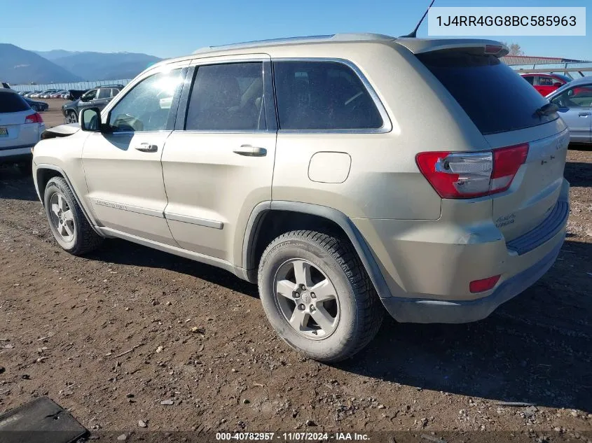 2011 Jeep Grand Cherokee Laredo VIN: 1J4RR4GG8BC585963 Lot: 40782957