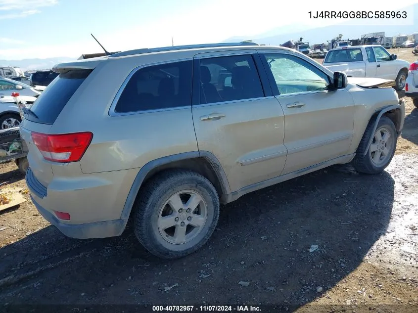 2011 Jeep Grand Cherokee Laredo VIN: 1J4RR4GG8BC585963 Lot: 40782957