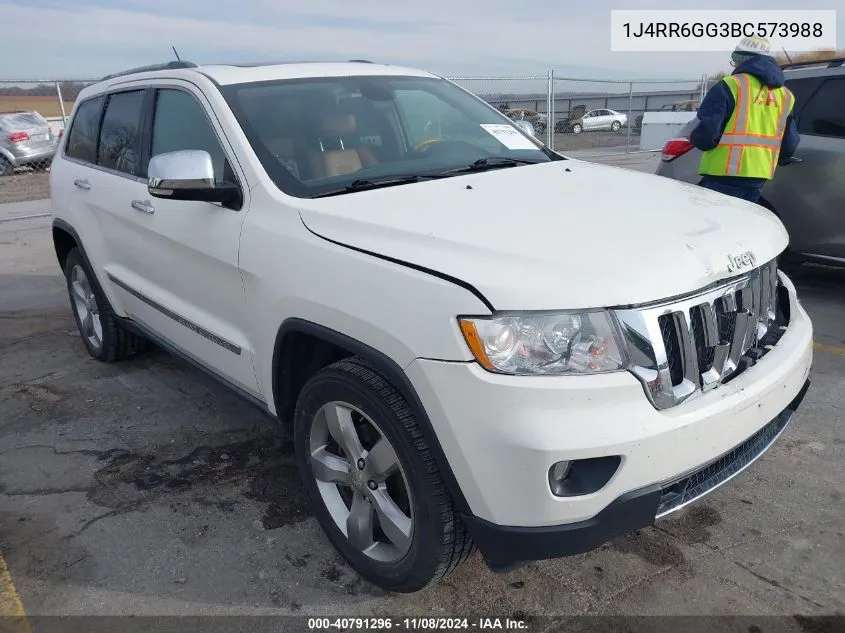 2011 Jeep Grand Cherokee Overland VIN: 1J4RR6GG3BC573988 Lot: 40791296