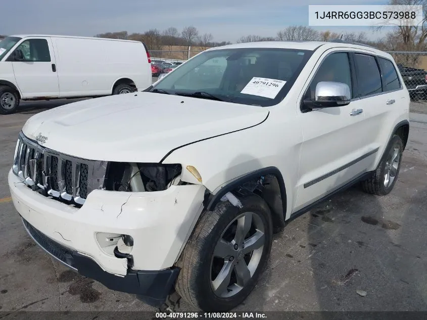 2011 Jeep Grand Cherokee Overland VIN: 1J4RR6GG3BC573988 Lot: 40791296