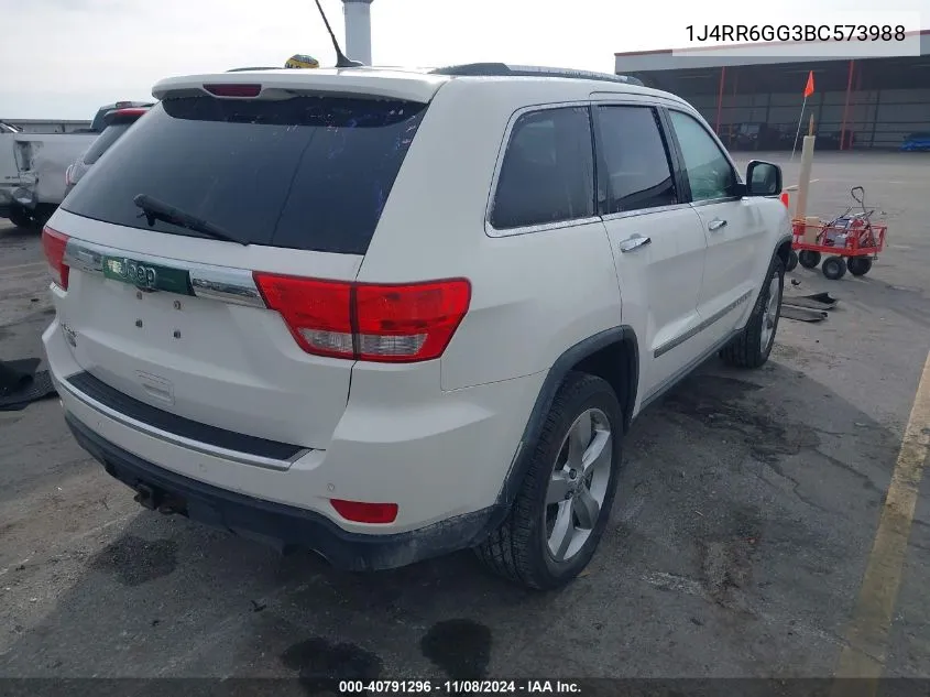 2011 Jeep Grand Cherokee Overland VIN: 1J4RR6GG3BC573988 Lot: 40791296