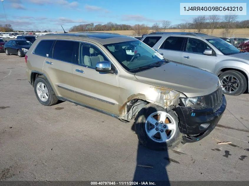 2011 Jeep Grand Cherokee Laredo VIN: 1J4RR4GG9BC643210 Lot: 40797845