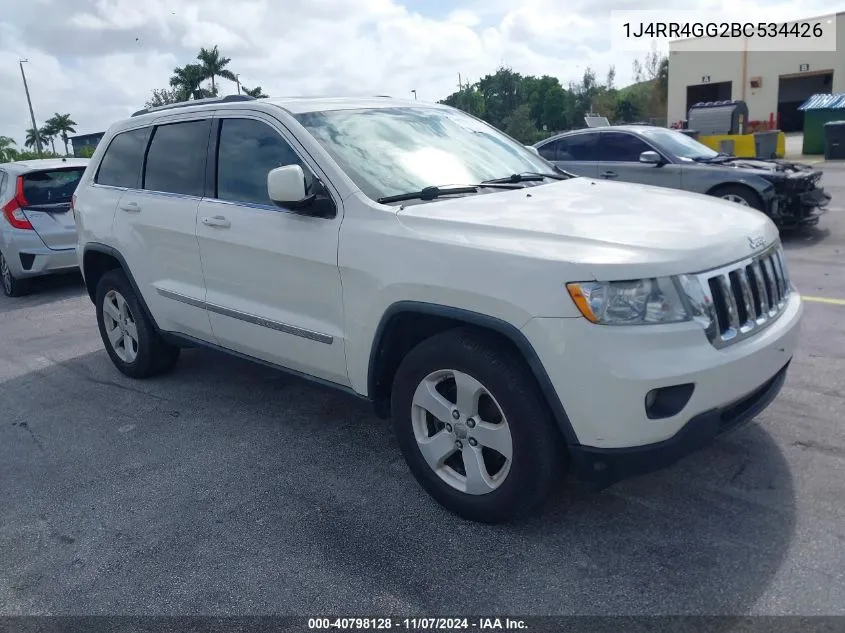 2011 Jeep Grand Cherokee Laredo VIN: 1J4RR4GG2BC534426 Lot: 40798128