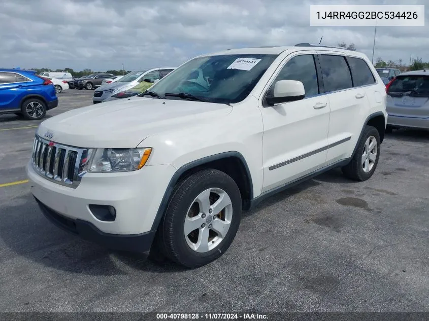 2011 Jeep Grand Cherokee Laredo VIN: 1J4RR4GG2BC534426 Lot: 40798128