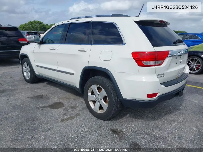 2011 Jeep Grand Cherokee Laredo VIN: 1J4RR4GG2BC534426 Lot: 40798128