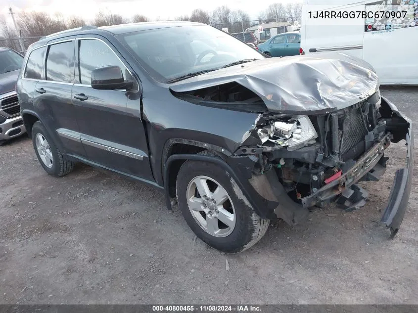 2011 Jeep Grand Cherokee Laredo VIN: 1J4RR4GG7BC670907 Lot: 40800455