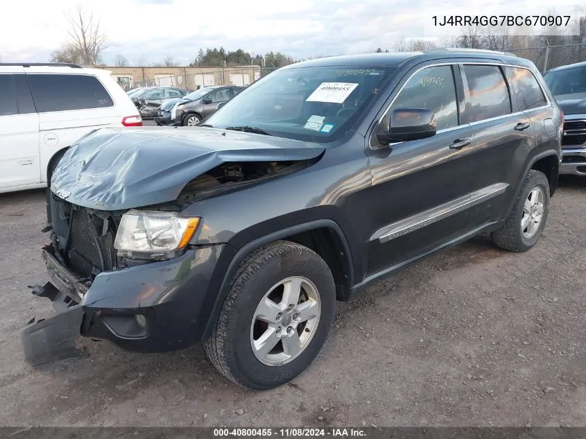 2011 Jeep Grand Cherokee Laredo VIN: 1J4RR4GG7BC670907 Lot: 40800455