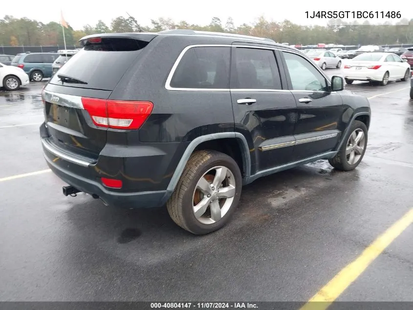 2011 Jeep Grand Cherokee Limited VIN: 1J4RS5GT1BC611486 Lot: 40804147