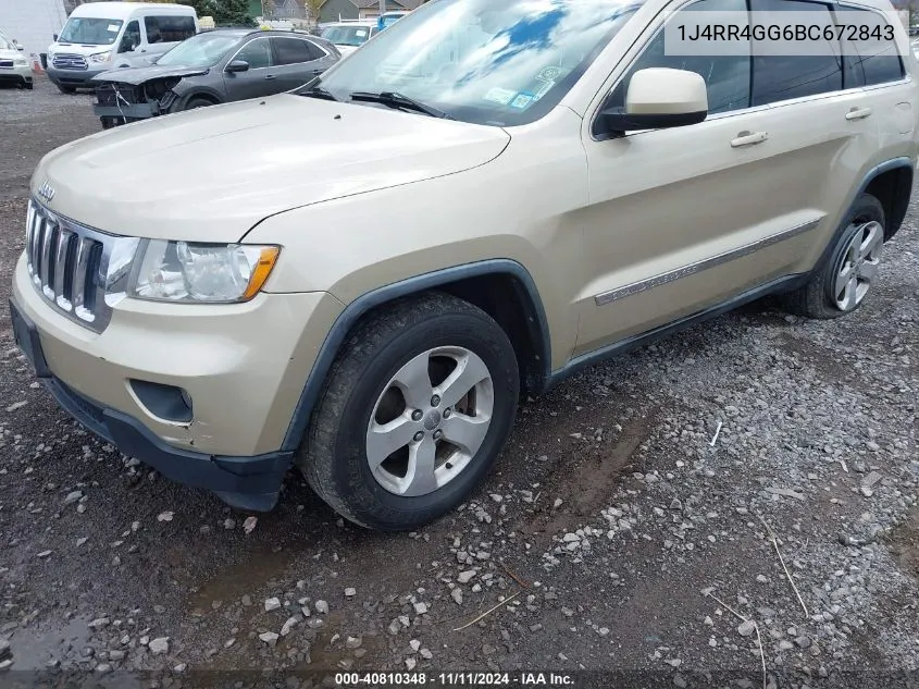 2011 Jeep Grand Cherokee Laredo VIN: 1J4RR4GG6BC672843 Lot: 40810348