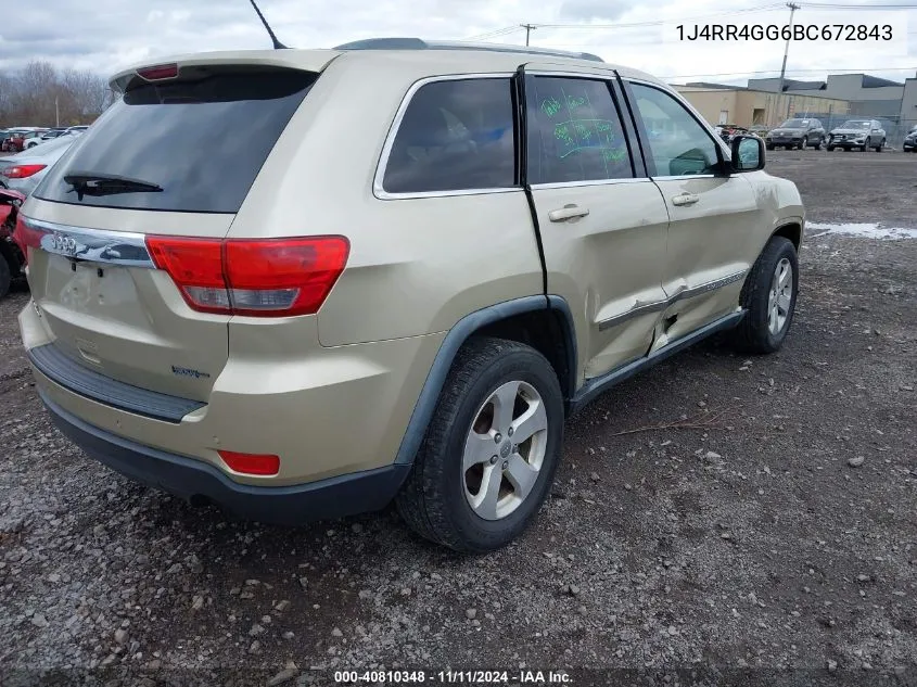 2011 Jeep Grand Cherokee Laredo VIN: 1J4RR4GG6BC672843 Lot: 40810348