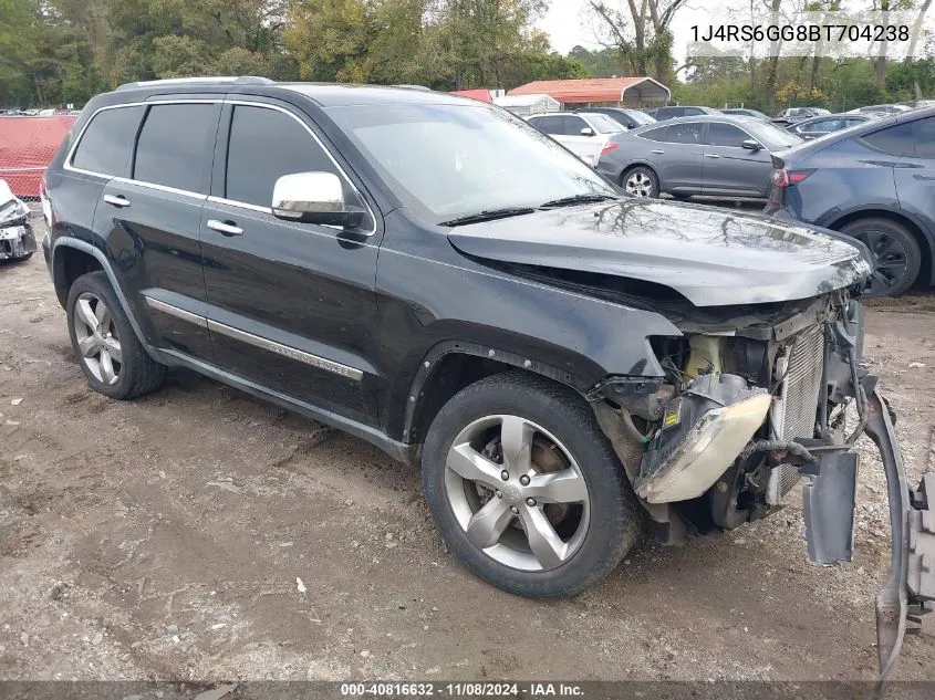 2011 Jeep Grand Cherokee Overland VIN: 1J4RS6GG8BT704238 Lot: 40816632