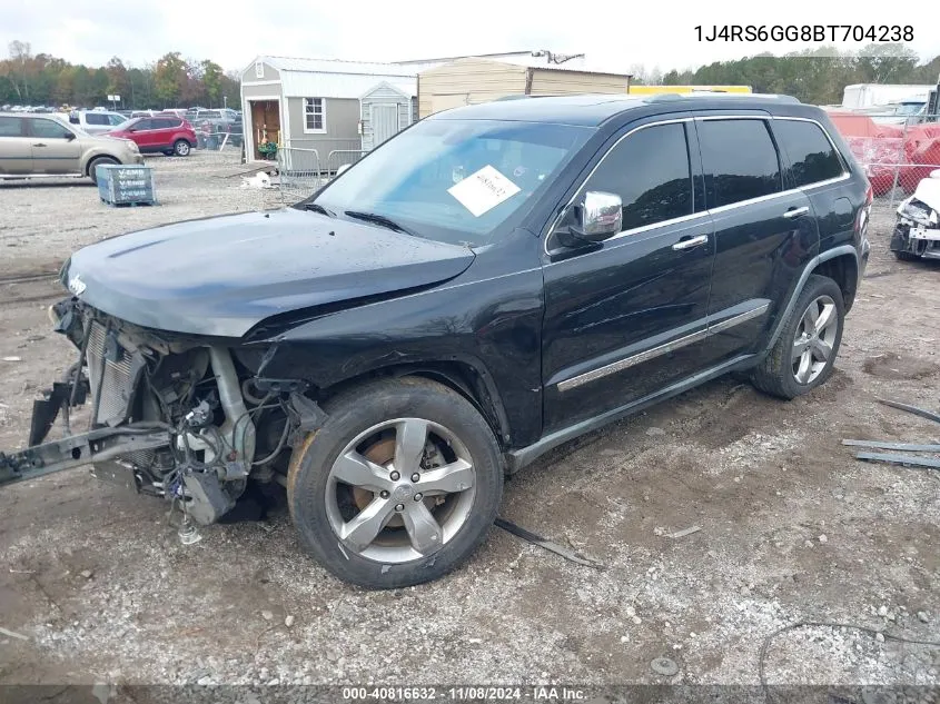 2011 Jeep Grand Cherokee Overland VIN: 1J4RS6GG8BT704238 Lot: 40816632