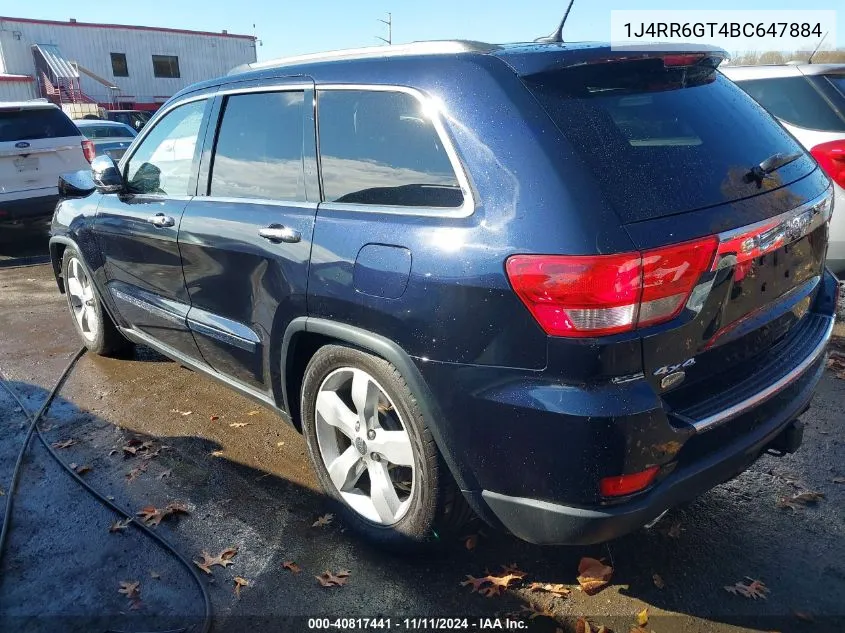 2011 Jeep Grand Cherokee Overland VIN: 1J4RR6GT4BC647884 Lot: 40817441