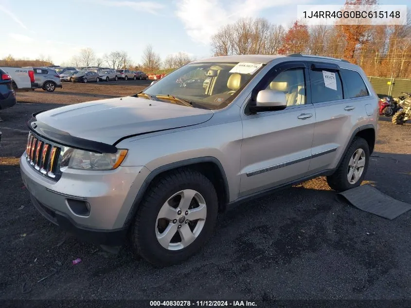 2011 Jeep Grand Cherokee Laredo VIN: 1J4RR4GG0BC615148 Lot: 40830278