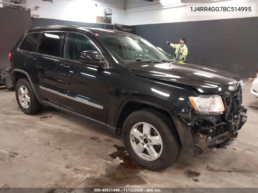 2011 Jeep Grand Cherokee Laredo VIN: 1J4RR4GG7BC514995 Lot: 40831449