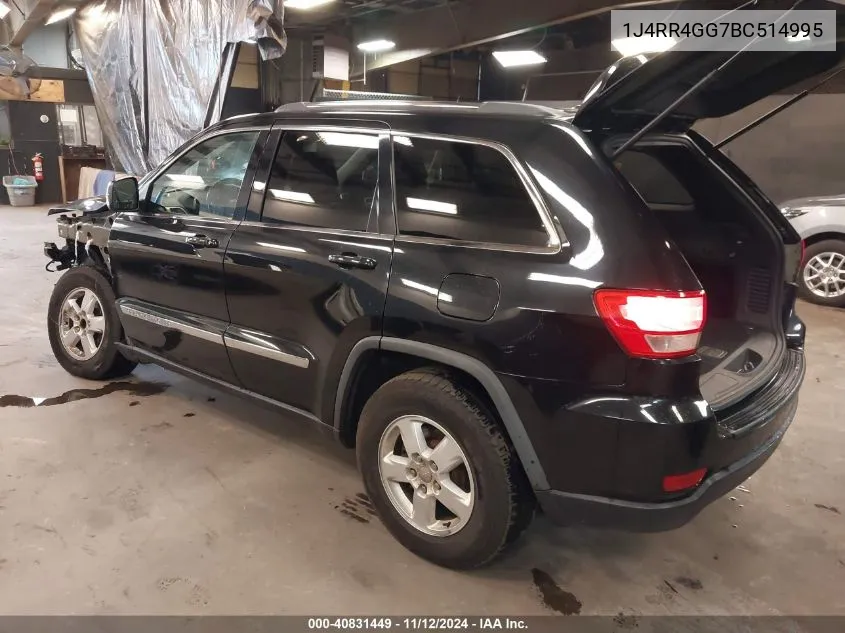 2011 Jeep Grand Cherokee Laredo VIN: 1J4RR4GG7BC514995 Lot: 40831449