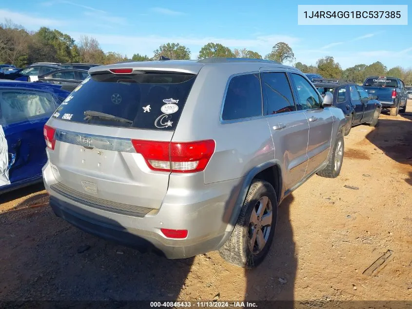 1J4RS4GG1BC537385 2011 Jeep Grand Cherokee Laredo