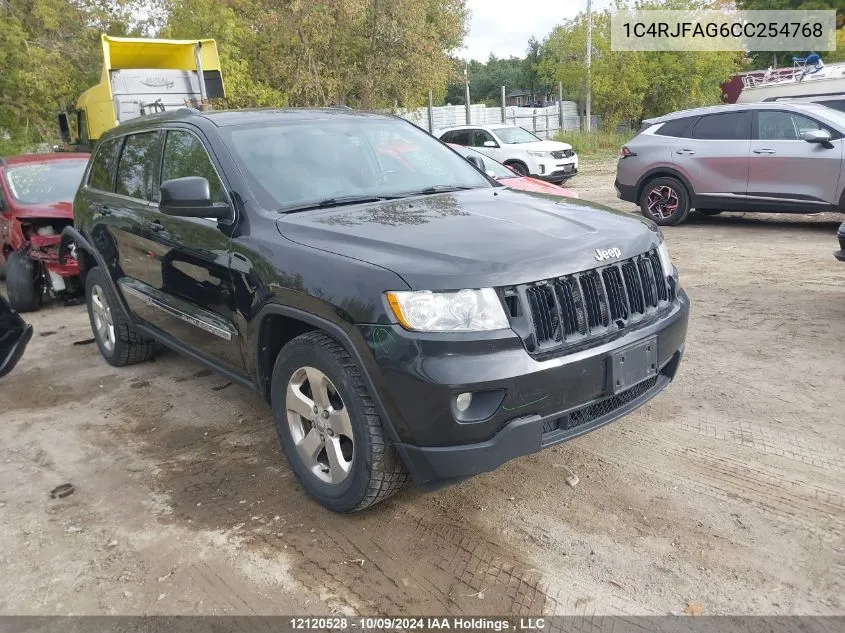 2012 Jeep Grand Cherokee Laredo VIN: 1C4RJFAG6CC254768 Lot: 12120528