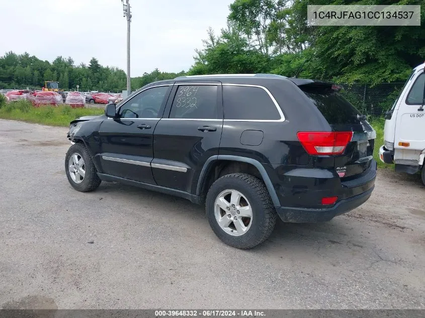 2012 Jeep Grand Cherokee Laredo VIN: 1C4RJFAG1CC134537 Lot: 39648332