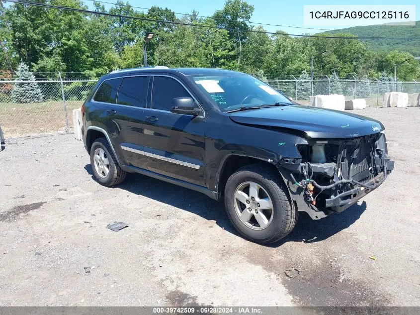 2012 Jeep Grand Cherokee Laredo VIN: 1C4RJFAG9CC125116 Lot: 39742509