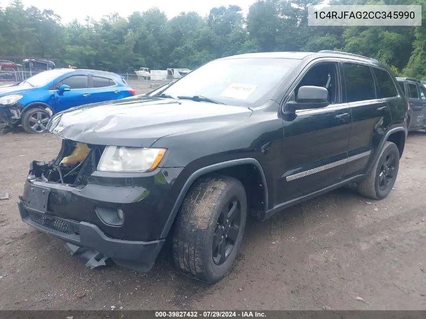 2012 Jeep Grand Cherokee Laredo VIN: 1C4RJFAG2CC345990 Lot: 39827432