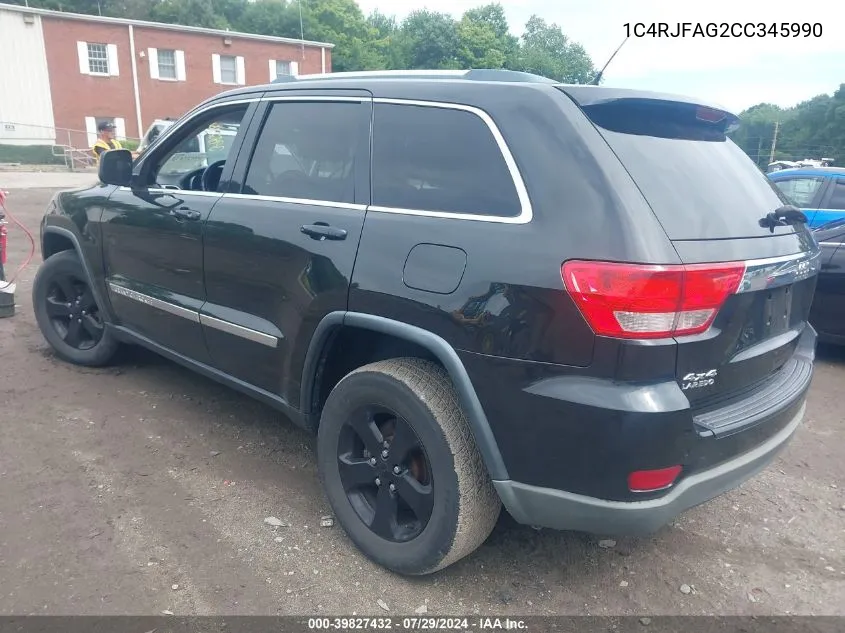 2012 Jeep Grand Cherokee Laredo VIN: 1C4RJFAG2CC345990 Lot: 39827432