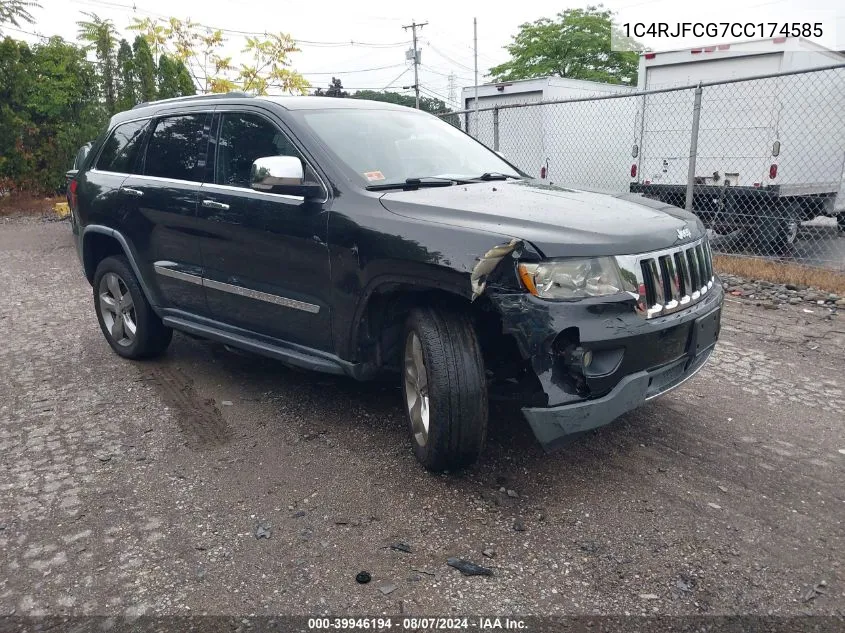 2012 Jeep Grand Cherokee Overland VIN: 1C4RJFCG7CC174585 Lot: 39946194