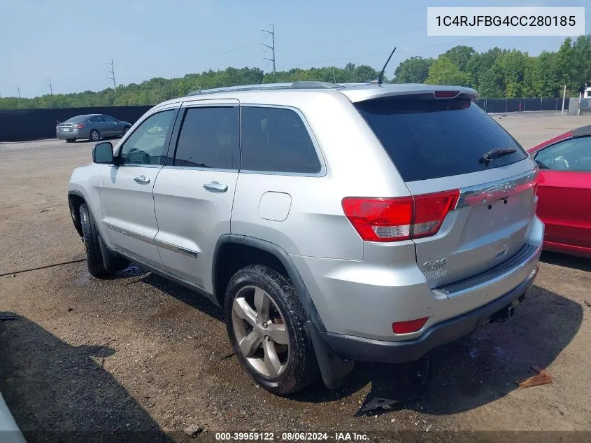 2012 Jeep Grand Cherokee Limited VIN: 1C4RJFBG4CC280185 Lot: 39959122