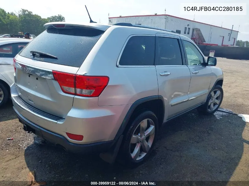 2012 Jeep Grand Cherokee Limited VIN: 1C4RJFBG4CC280185 Lot: 39959122