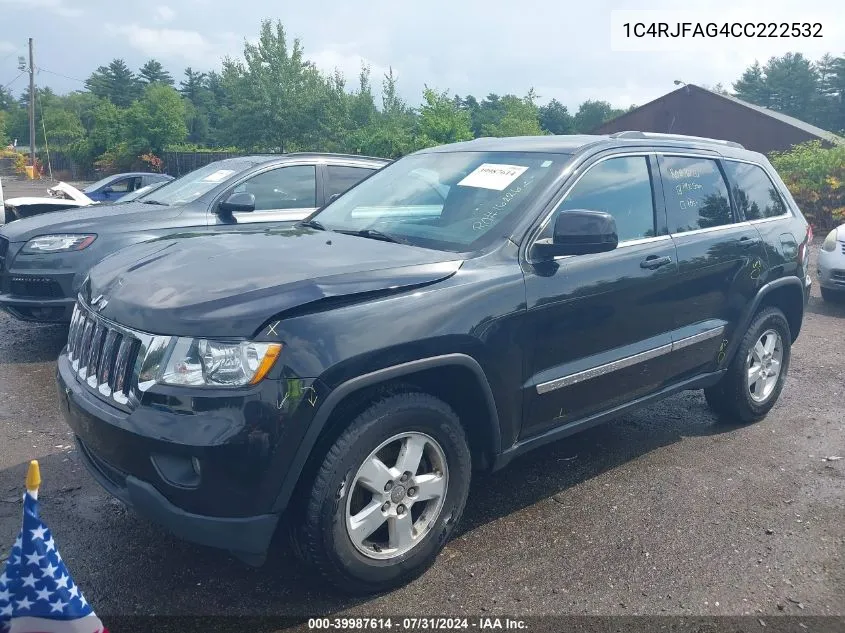 2012 Jeep Grand Cherokee Laredo VIN: 1C4RJFAG4CC222532 Lot: 39987614