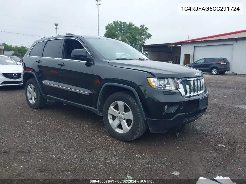 2012 Jeep Grand Cherokee Laredo VIN: 1C4RJFAG6CC291724 Lot: 40007641