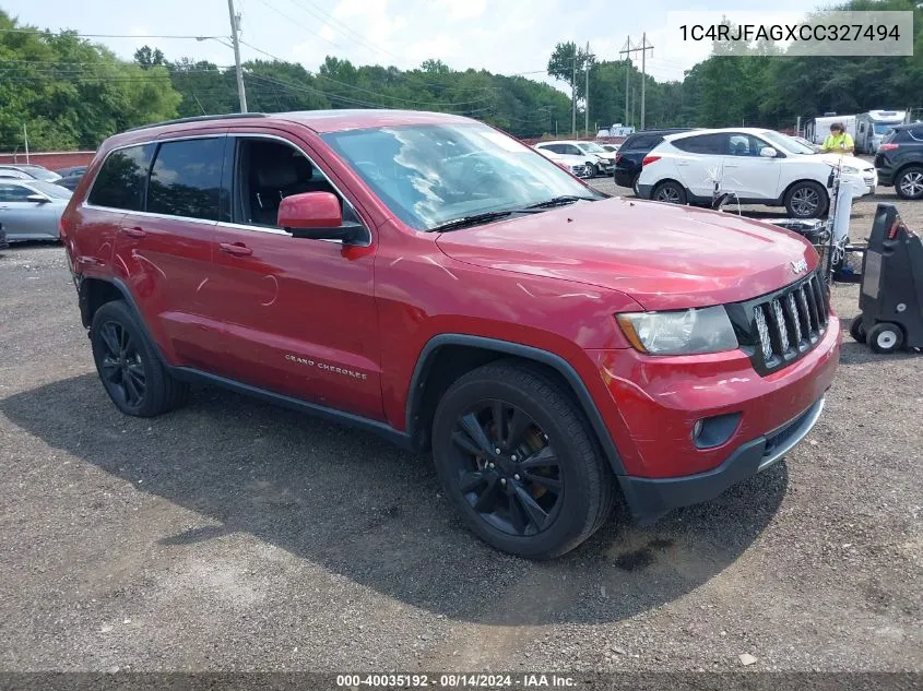 2012 Jeep Grand Cherokee Laredo VIN: 1C4RJFAGXCC327494 Lot: 40035192