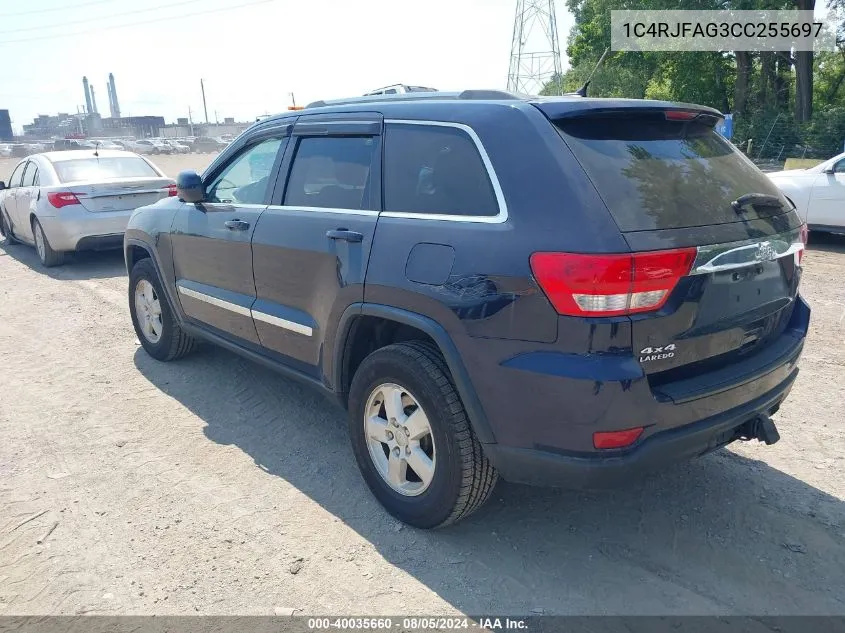 2012 Jeep Grand Cherokee Laredo VIN: 1C4RJFAG3CC255697 Lot: 40035660