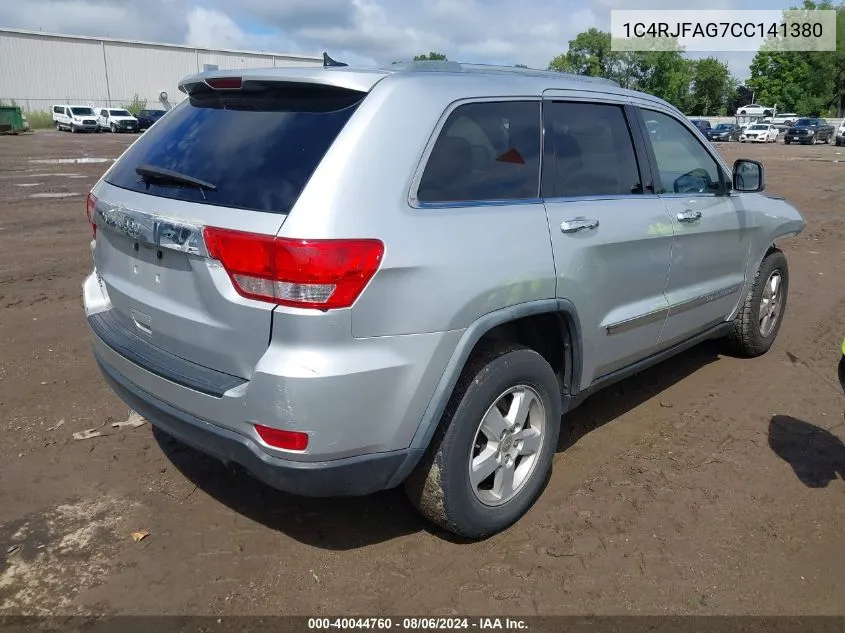 1C4RJFAG7CC141380 2012 Jeep Grand Cherokee Laredo