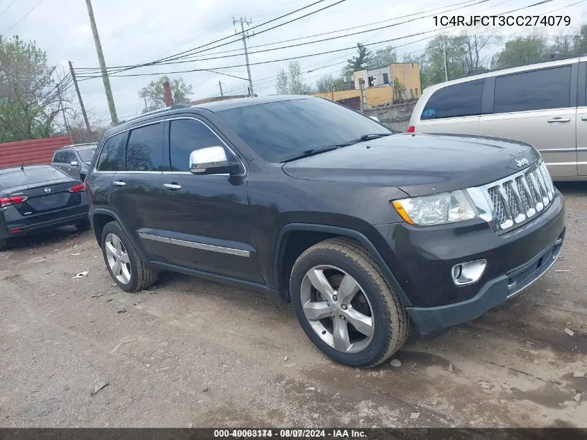 2012 Jeep Grand Cherokee Overland VIN: 1C4RJFCT3CC274079 Lot: 40063174